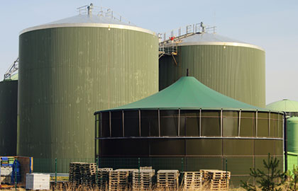 Sandstrahlen von Biogasanlagen